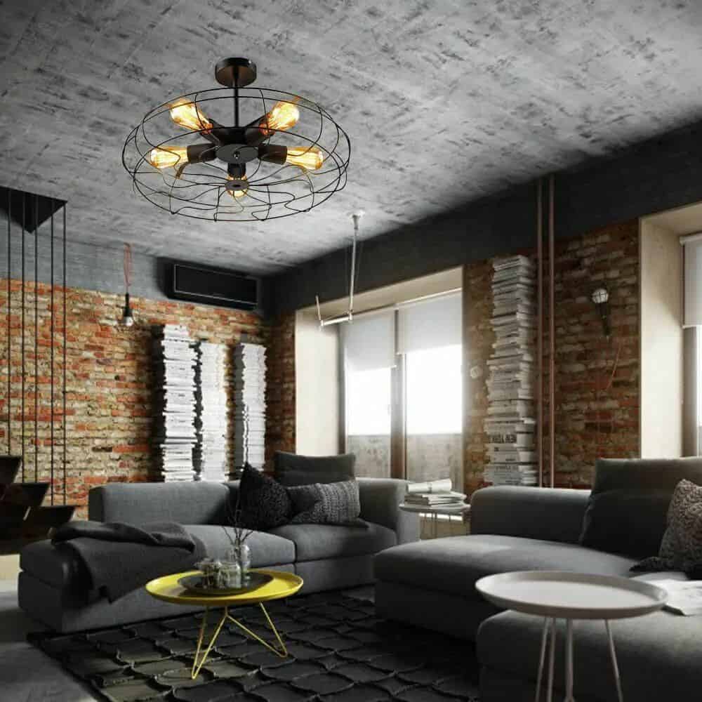 Retro Iron Cage Chandelier - Image 2