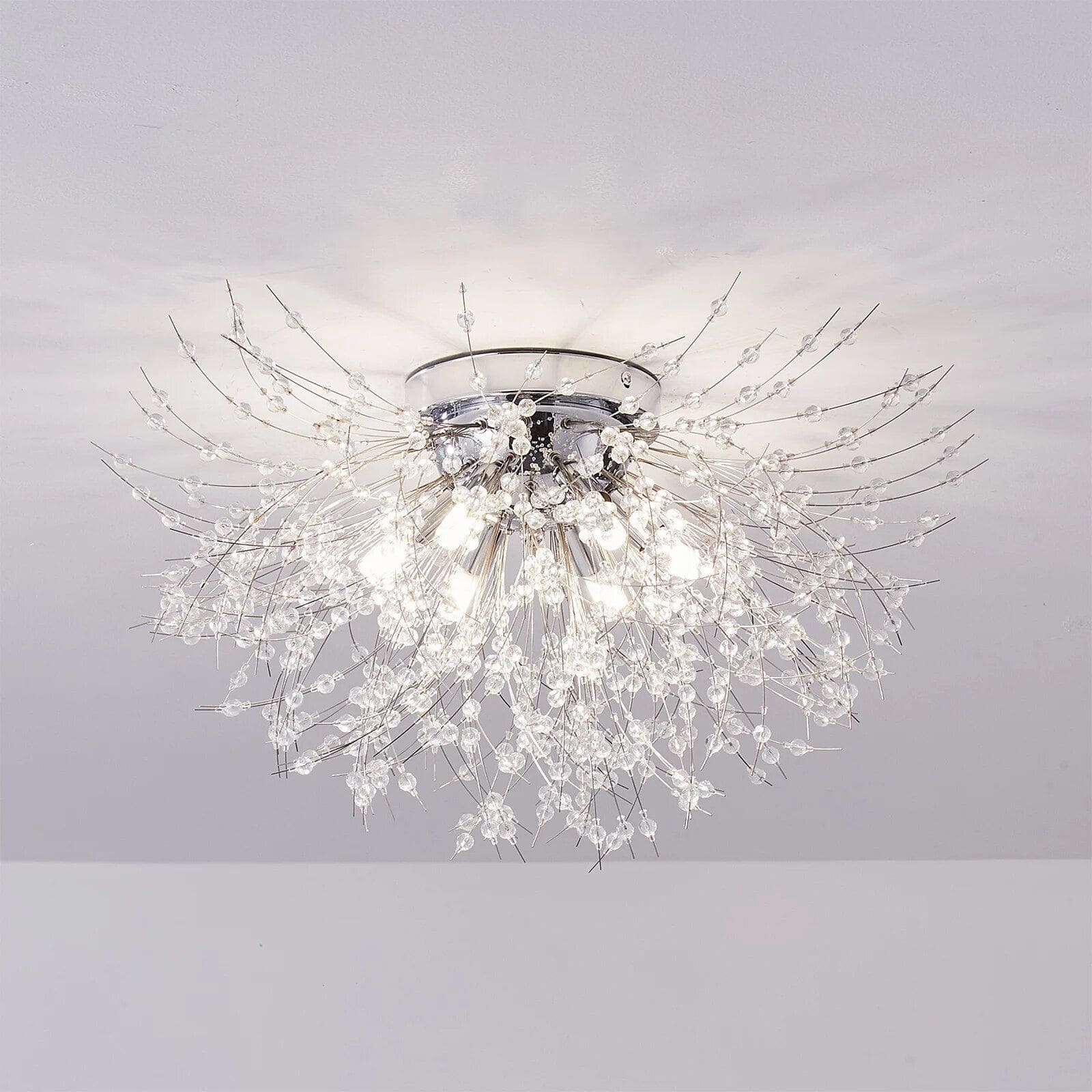 Elegant Gold/Silver Crystal LED Ceiling Light - Image 7