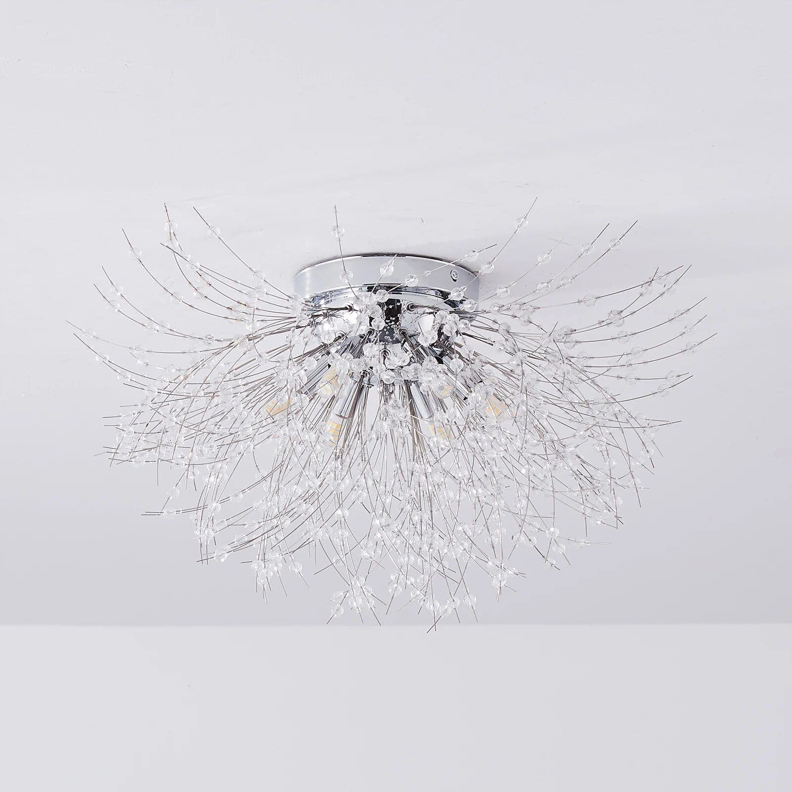 Elegant Gold/Silver Crystal LED Ceiling Light - Image 9