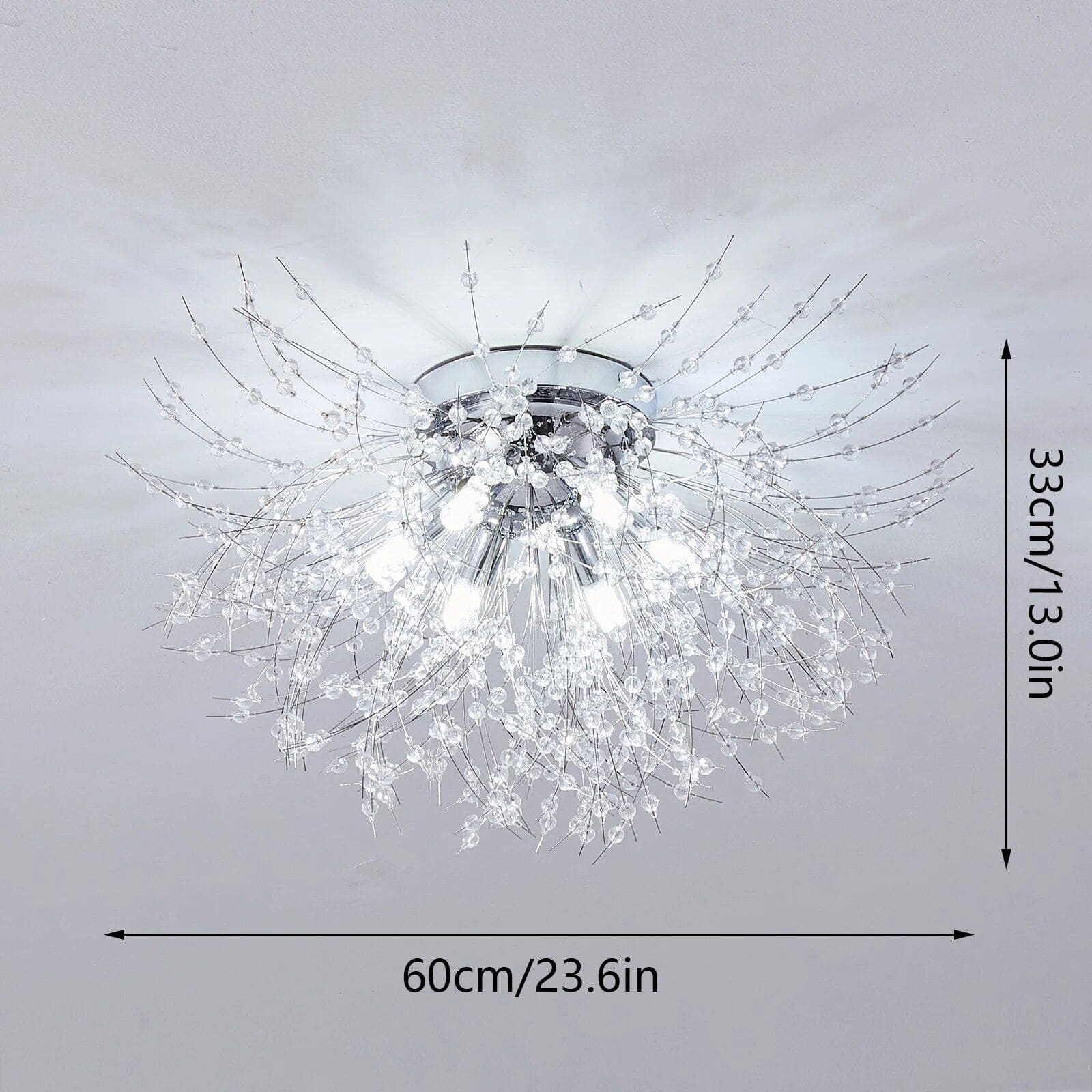Elegant Gold/Silver Crystal LED Ceiling Light - Image 10