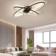 Alternative view of Contemporary Black & White LED Ceiling Light
