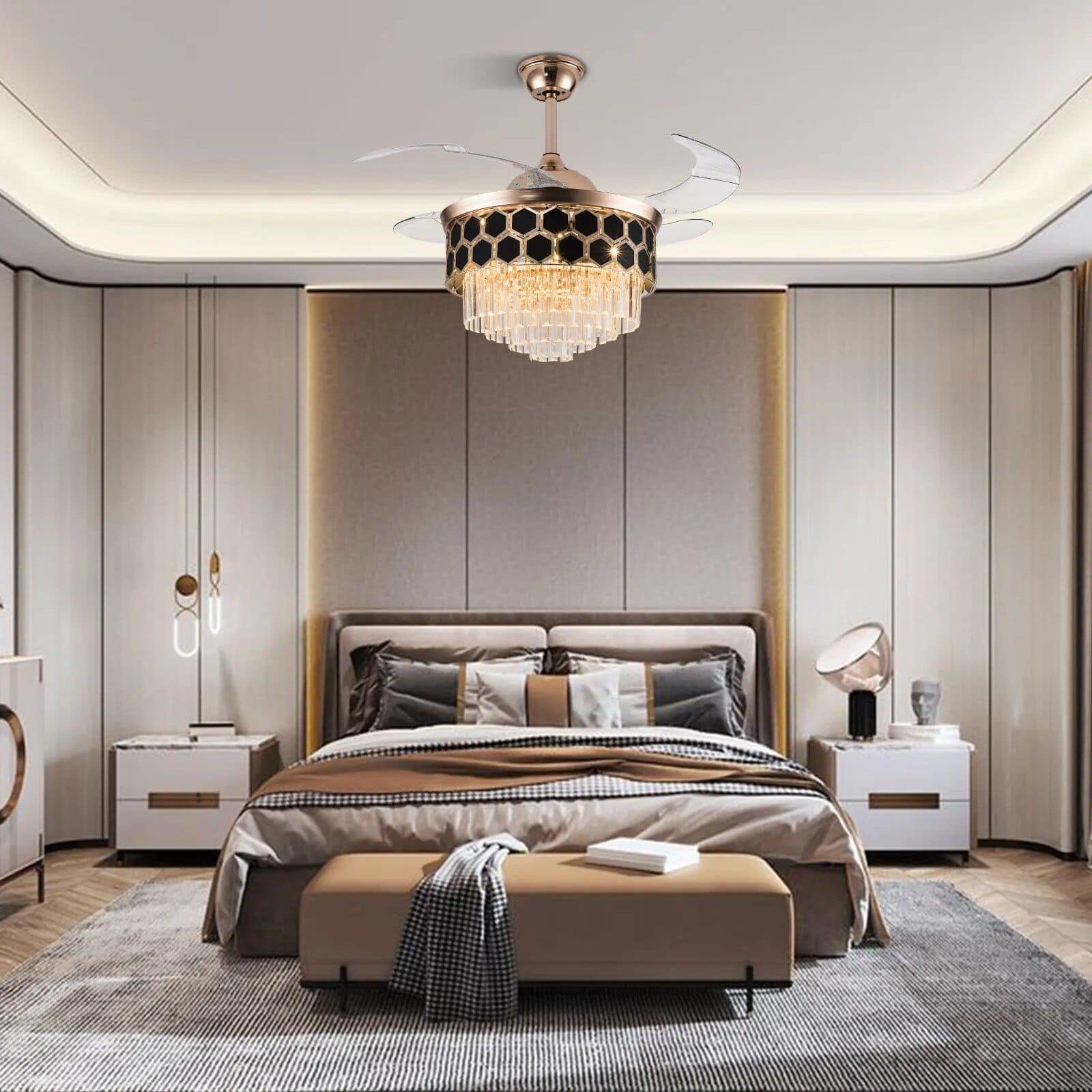 42" Crystal LED Ceiling Fan - Image 7