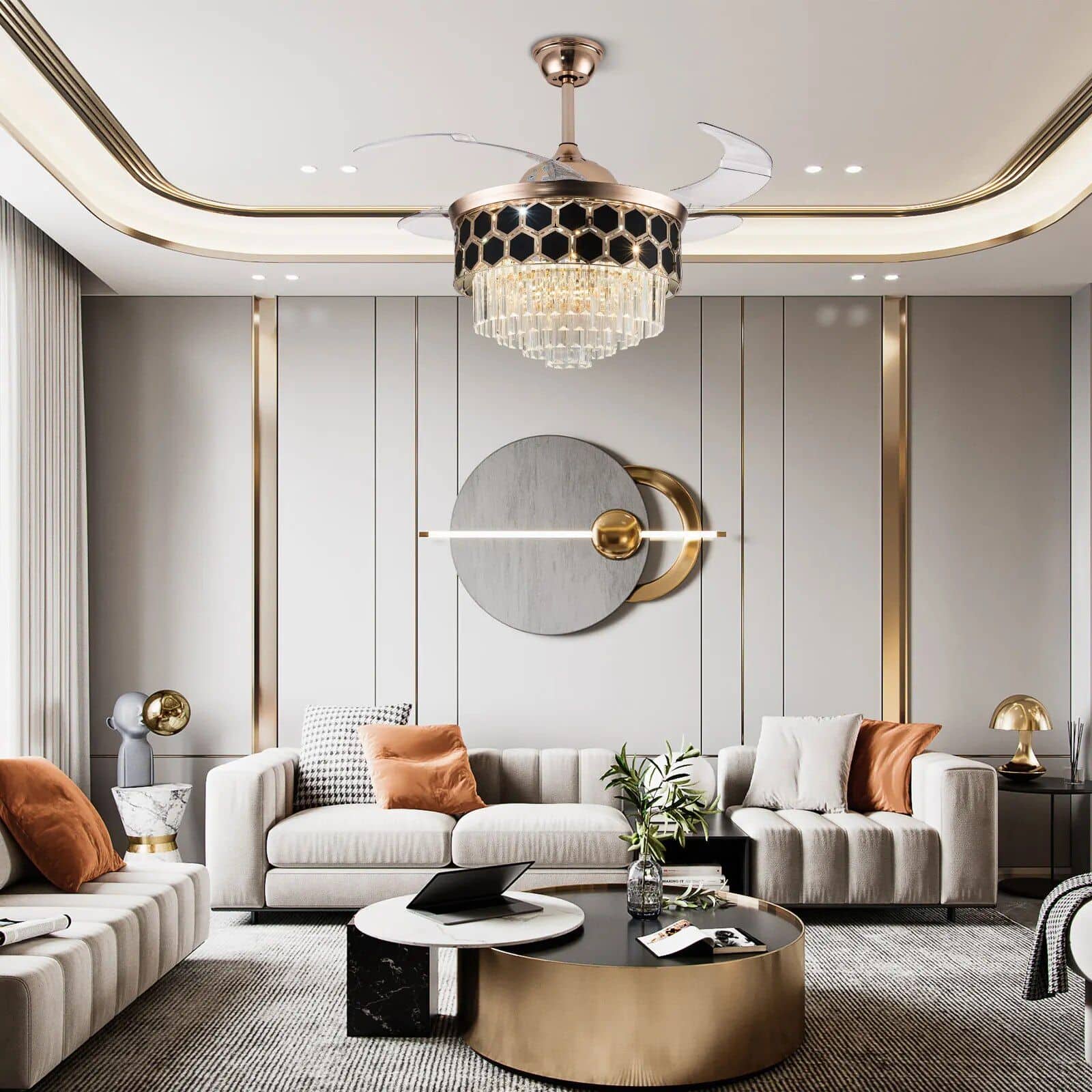 42" Crystal LED Ceiling Fan - Image 6