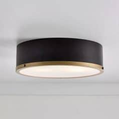 Elegant 14" Matte Black Flush Mount