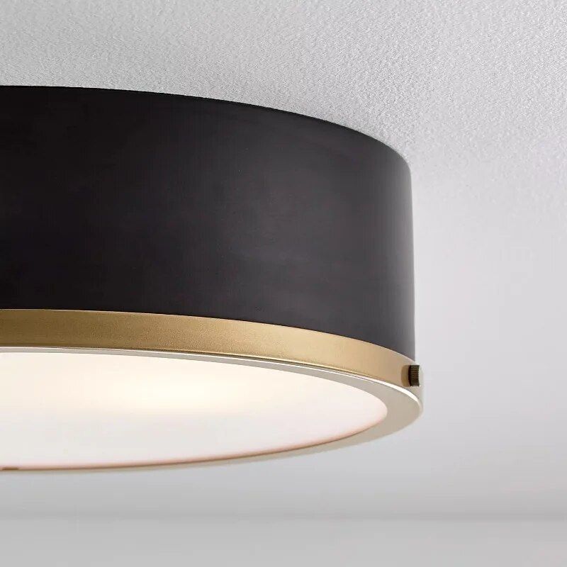 Elegant 14" Matte Black Flush Mount - Image 5