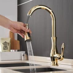 Gold Pull Out Kitchen Faucet