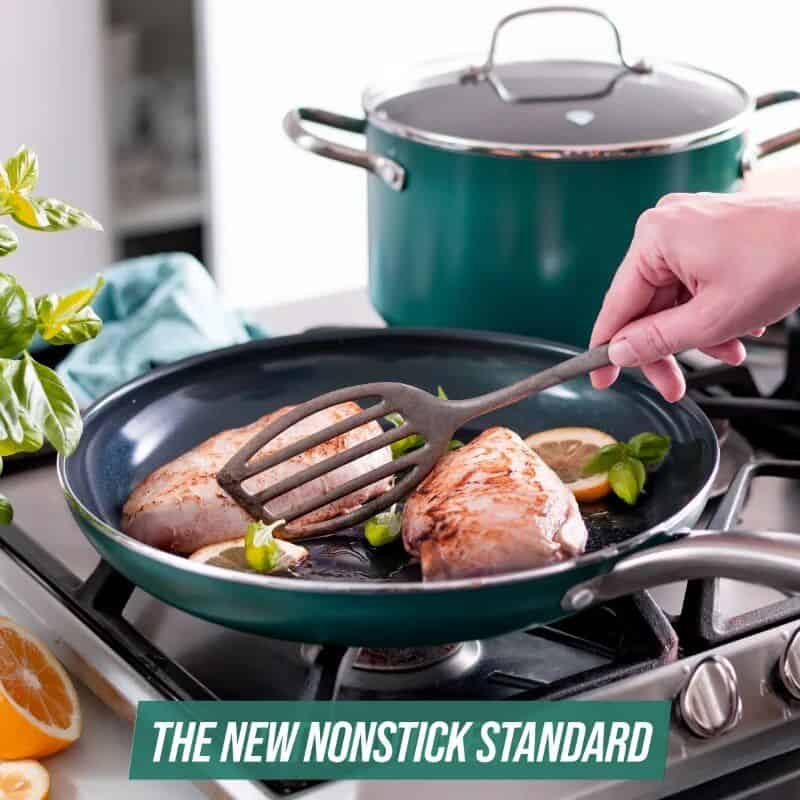 Blue Diamond 20pc Ceramic Nonstick Cookware and Bakeware Set - Image 6