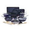 Blue Diamond 20pc Ceramic Nonstick Cookware and Bakeware Set