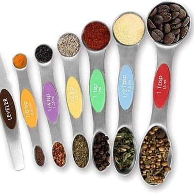 Alternative view of 7-Piece Magnetic Stainless Steel Measuring Spoon Set