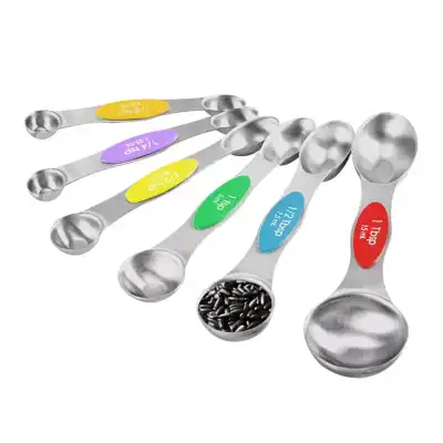 7-Piece Magnetic Stainless Steel Measuring Spoon Set