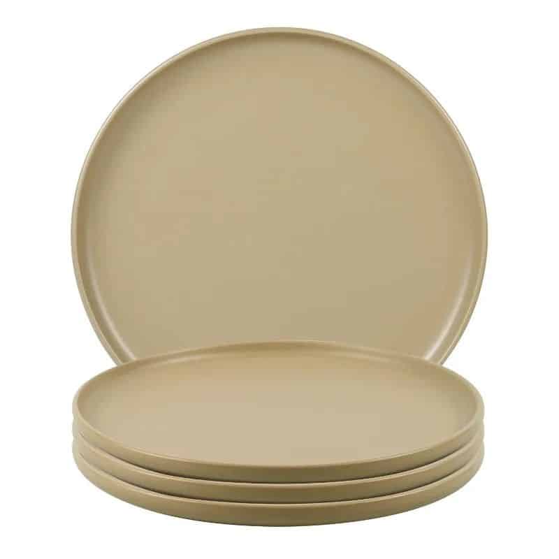 Brown Stoneware 12-Piece Dinnerware Set - Image 7