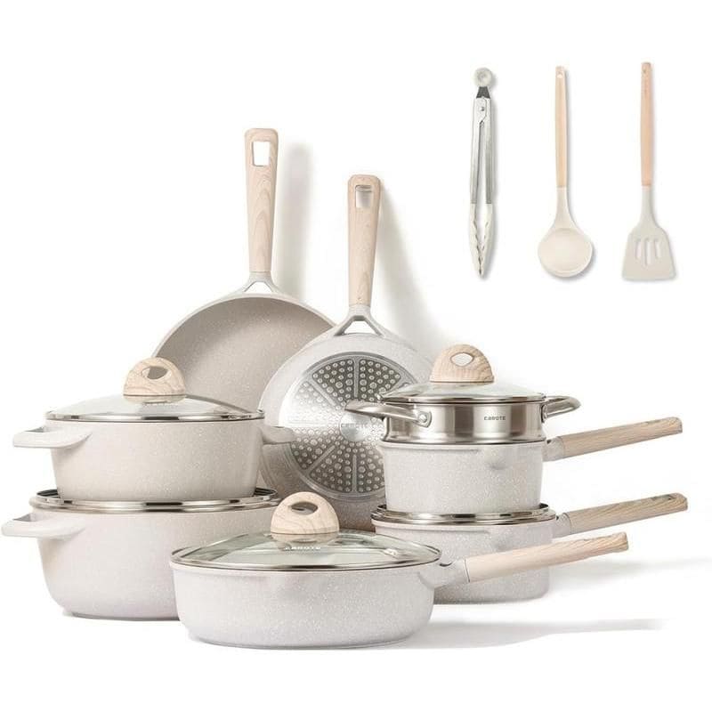 16-Piece Eco-Friendly Nonstick Cookware Set