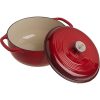 4.5 Quart Enameled Dutch Oven in Red