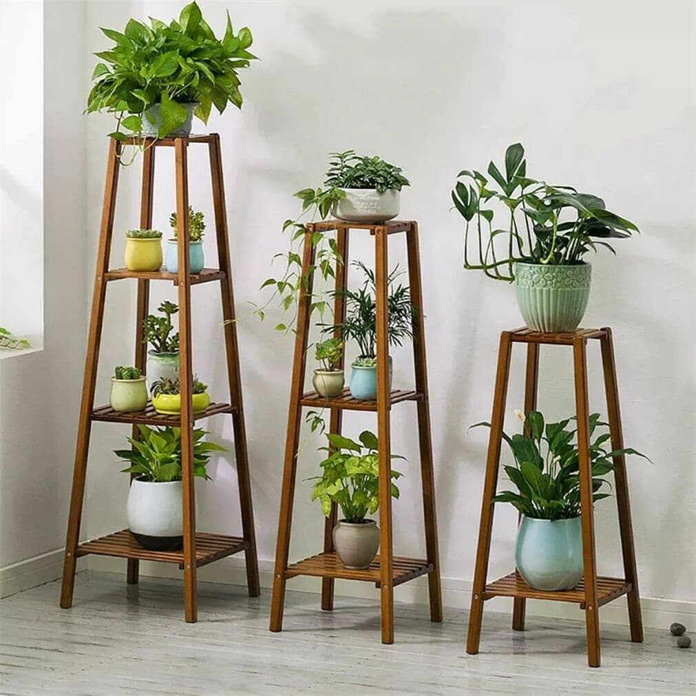 Tall Bamboo Plant Stand - Image 5