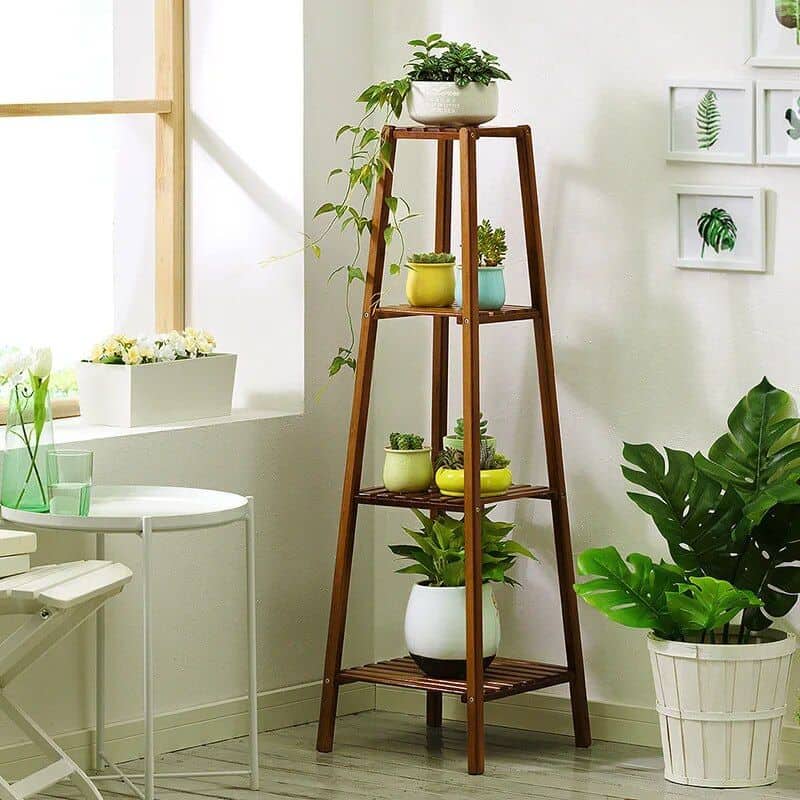 Tall Bamboo Plant Stand - Image 6