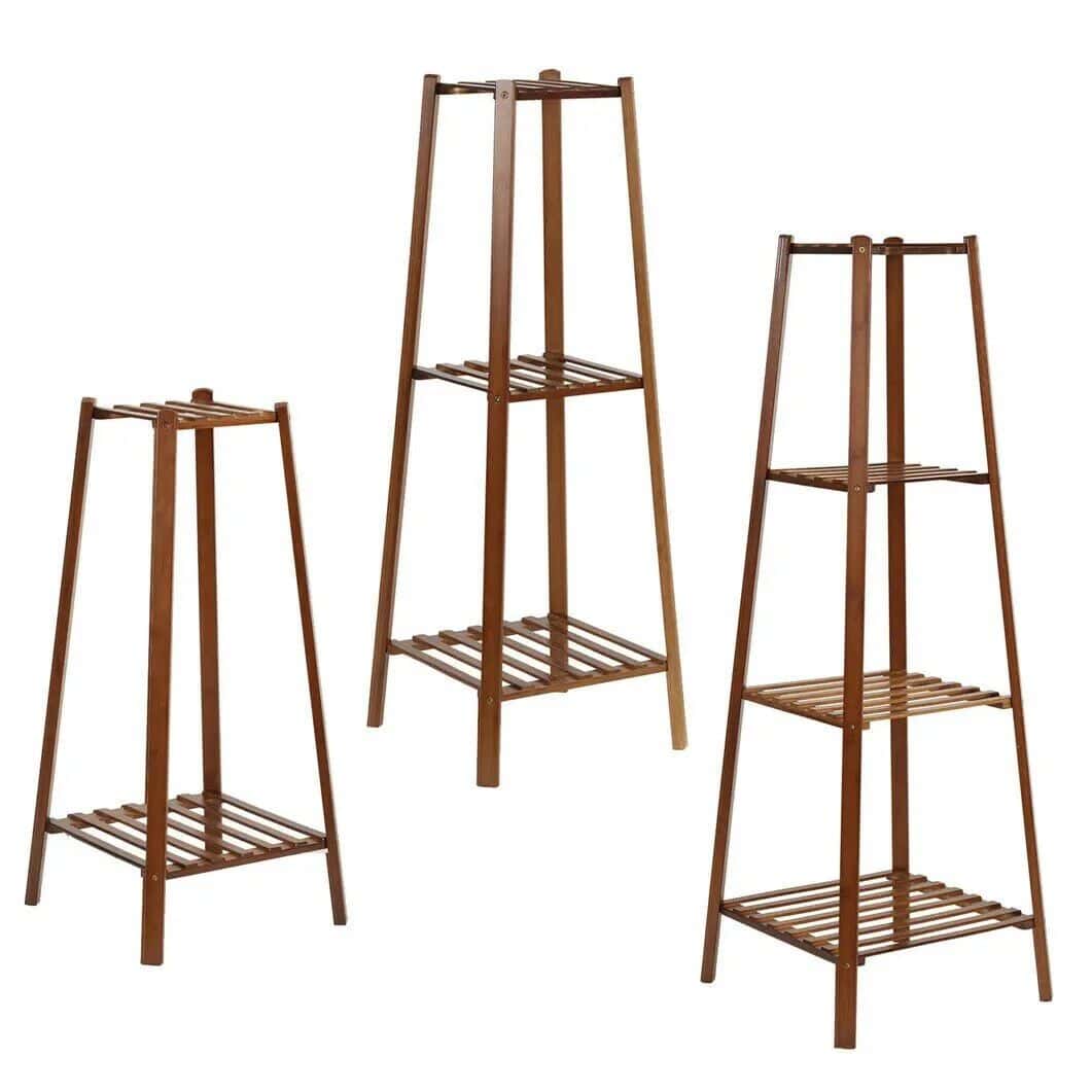 Tall Bamboo Plant Stand - Image 2