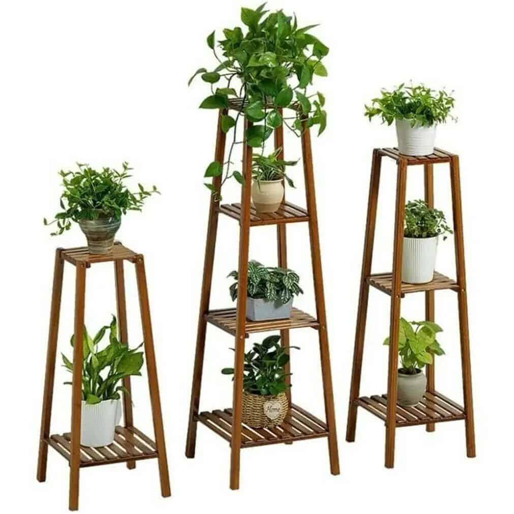Tall Bamboo Plant Stand - Image 4