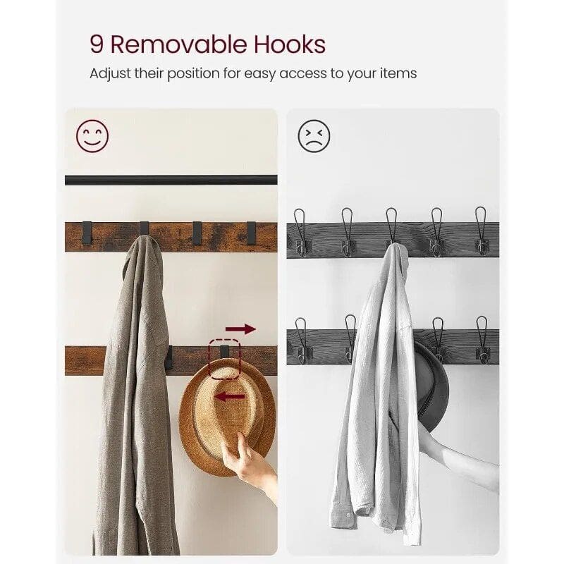 Entryway Hall Tree with Shoe Bench - Image 5