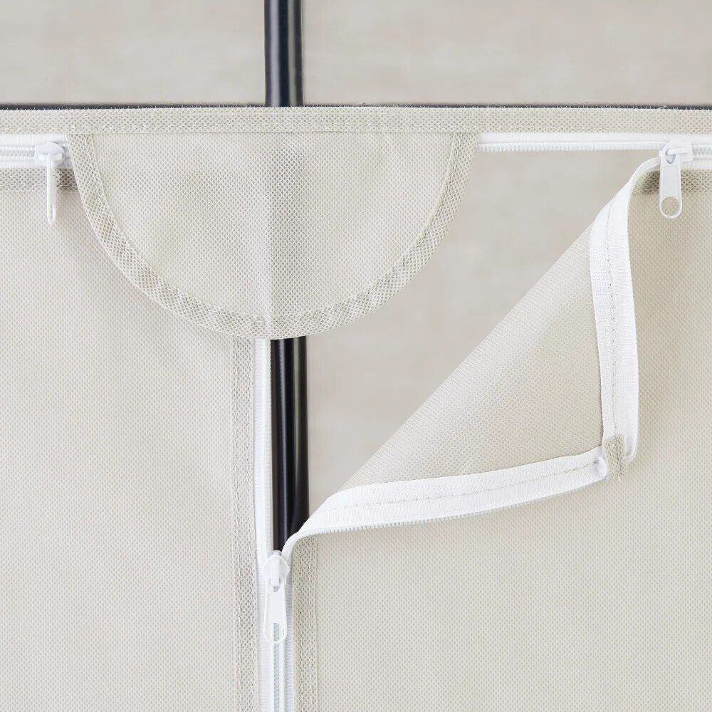 Extra Wide Single Tier Steel Tube & Fabric Clothes Closet - Image 5