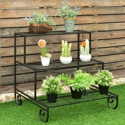 3 Tier Outdoor Metal Plant Stand