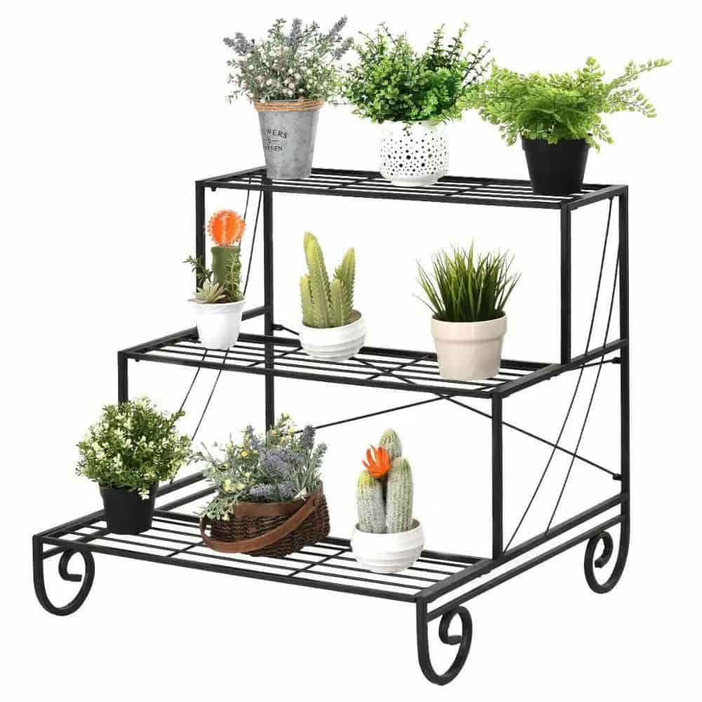 3 Tier Outdoor Metal Plant Stand - Image 2