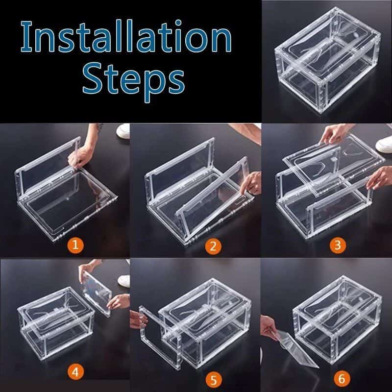 Clear Acrylic Stackable Shoe Boxes - Image 7