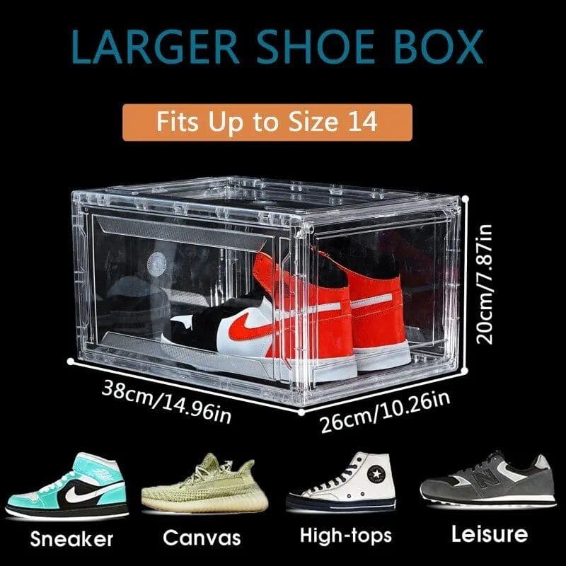 Clear Acrylic Stackable Shoe Boxes - Image 4