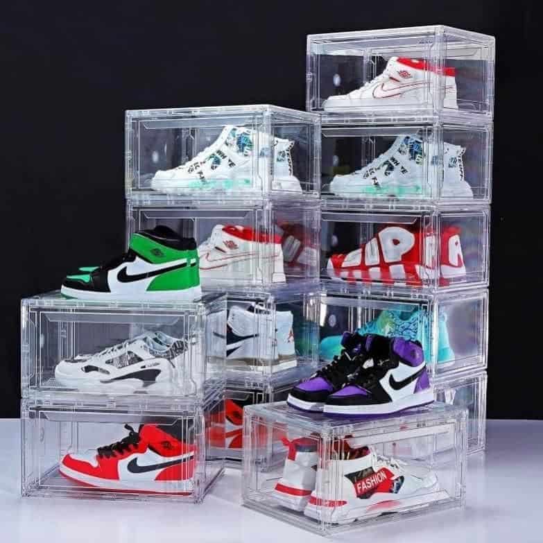 Clear Acrylic Stackable Shoe Boxes - Image 3