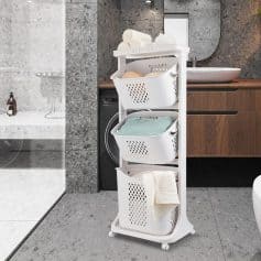 Alternative view of Multi-Layer Rolling Clothes Storage Cart