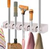5-Position Wall Mounted Mop and Broom Holder