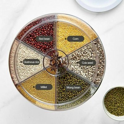A vibrant selection of mixed seeds including millet, mung bean, coix seed, glutinous rice, corn, and red bean from Monalisa Store, perfect for natural beauty treatments.