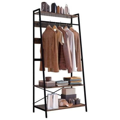 Versatile clothing storage with shelves and hanging space, perfect for organizing fashion accessories and apparel at Monalisa Store.
