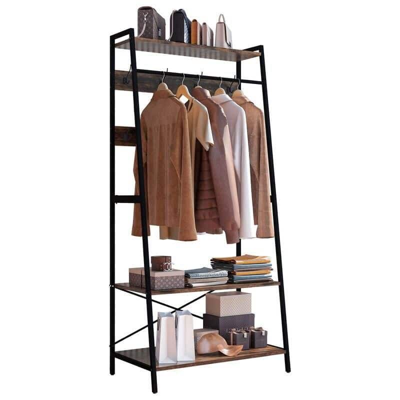 Versatile clothing storage with shelves and hanging space, perfect for organizing fashion accessories and apparel at Monalisa Store.