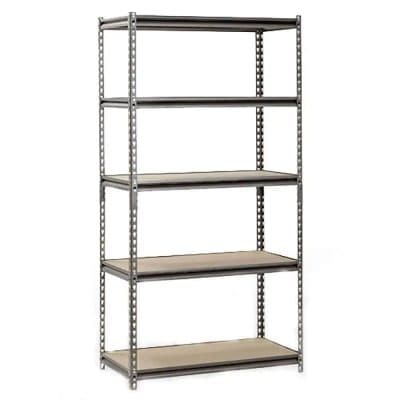 Durable metal shelving for storage and organization. Ideal for retail, warehouses, or home use. Adjustable shelves provide versatile storage solutions.