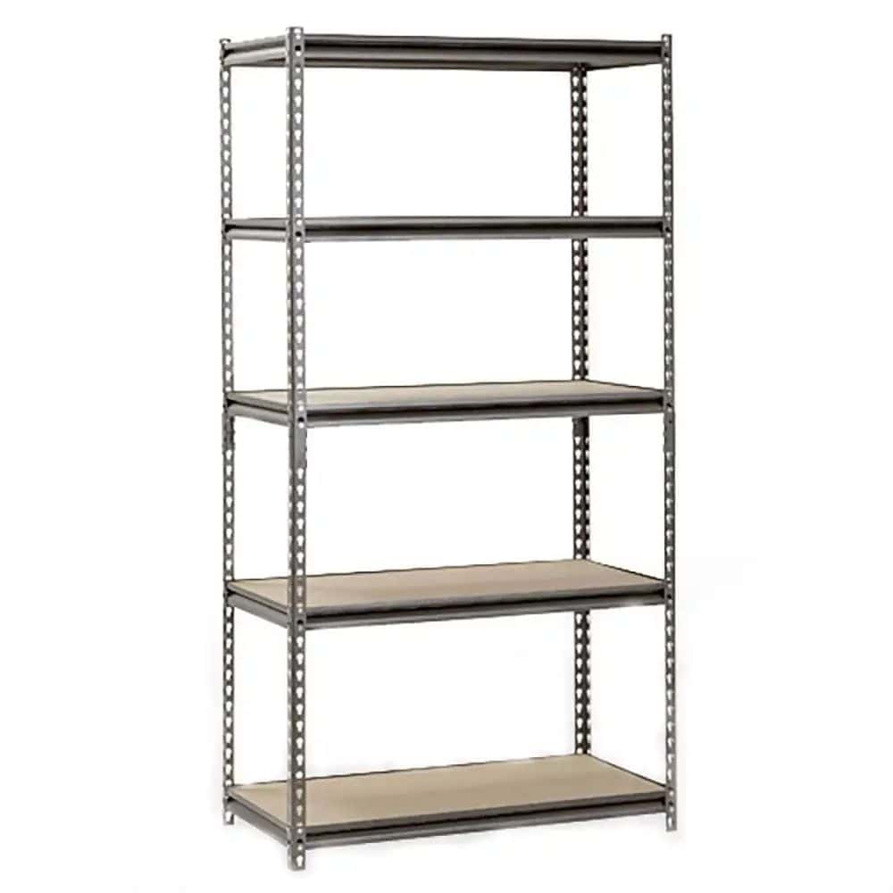 Durable metal shelving for storage and organization. Ideal for retail, warehouses, or home use. Adjustable shelves provide versatile storage solutions.