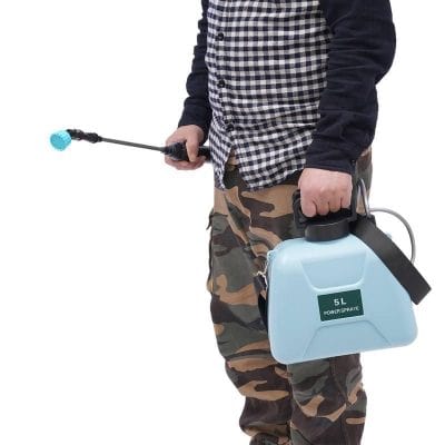 High-capacity 5L power spray with adjustable nozzle for gardening and pest control. Easy to carry and operate, ideal for outdoor and indoor applications, durable and lightweight.
