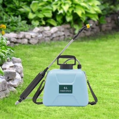 High-capacity garden power sprayer for optimal cleaning and gardening tasks, 5L capacity, suitable for pesticides, fertilizers, and cleaning solutions.