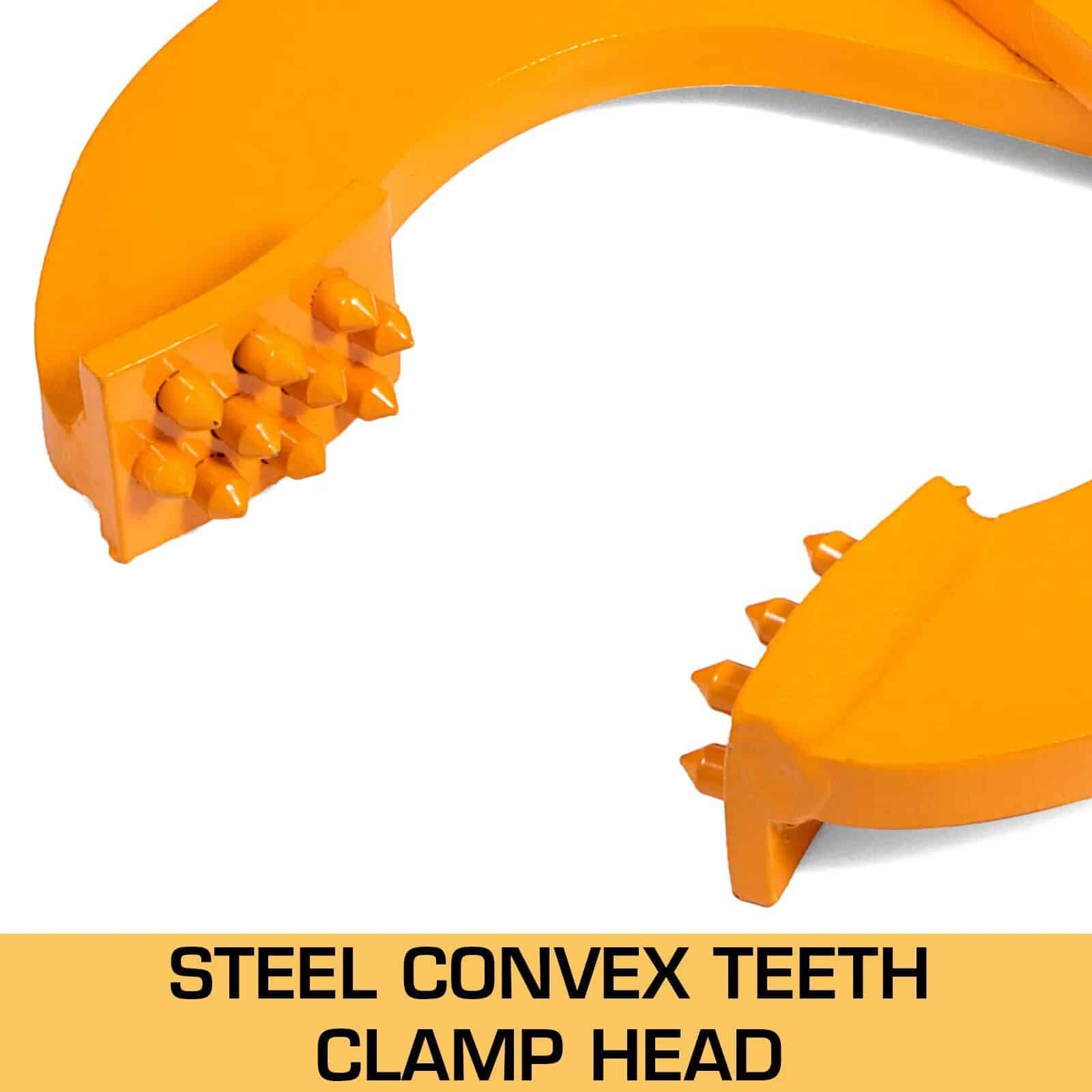 Durable steel convex clamp head designed for precise dental, medical, or surgical procedures with easy-to-handle features.