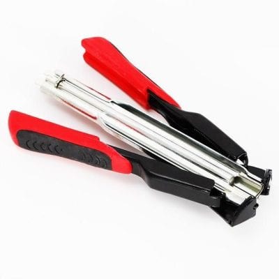 Heavy-duty stapler with red and black handle, ideal for craft, office, and daily stapling needs.