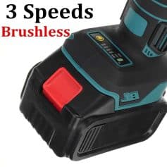 High-quality brushless drill with fast 3-second startup, ideal for professionals and DIY enthusiasts. Compact, lightweight design for easy handling and versatile tasks.