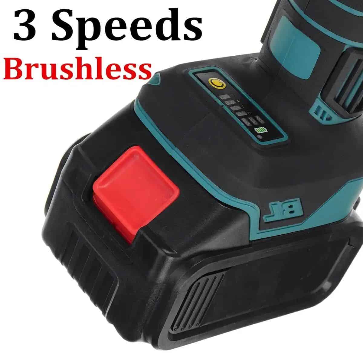 High-quality brushless drill with fast 3-second startup, ideal for professionals and DIY enthusiasts. Compact, lightweight design for easy handling and versatile tasks.