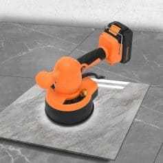 Advanced industrial robotic polishing device for tiles, marble, and stone, enhancing surface finish efficiently and precisely. Perfect equipment for tile and stone workshops.