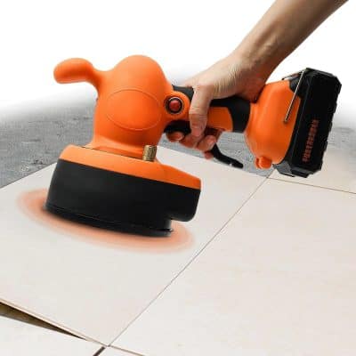High-temperature steam cleaning device for tile floor maintenance at Monalisa Medical Store.
