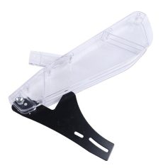 Clear plastic face shield protector designed for eye safety and personal protective purposes, ideal for optometry clinics and health professionals.