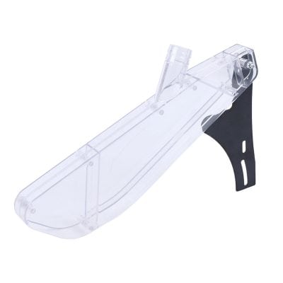 Clear acrylic eyelash extension tray with a black stand, ideal for precise lash application and professional salon use.