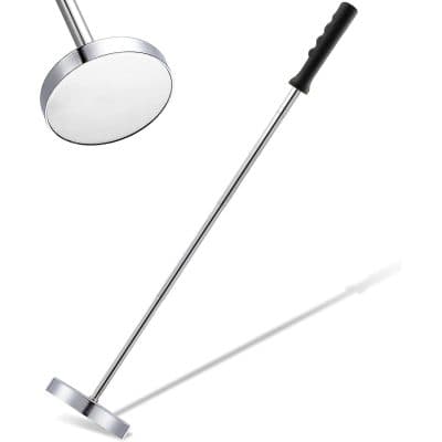 High-quality optical lens cleaning tool with a precision mirror and soft rubber handle for safe, effective maintenance of eyeglasses, sunglasses, and optical equipment. Perfect for opticians.