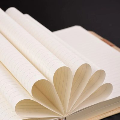 Close-up image of neatly arranged, eye-test compatible paper pages with dotted lines for optical measurements.