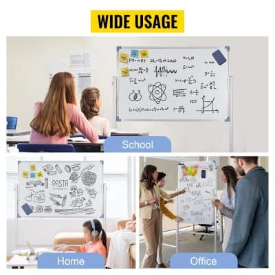 Versatile whiteboard suitable for office, school, and home environments featuring diagrams, notes, and sketches for effective communication and presentations.