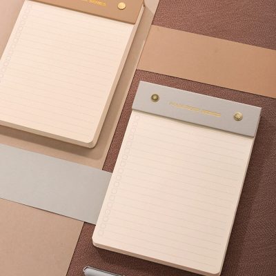 Elegant beige and white notepad with "Palm Rock Series" label, perfect for medical notes or appointments. Features checkboxes and lines for organized note-taking.