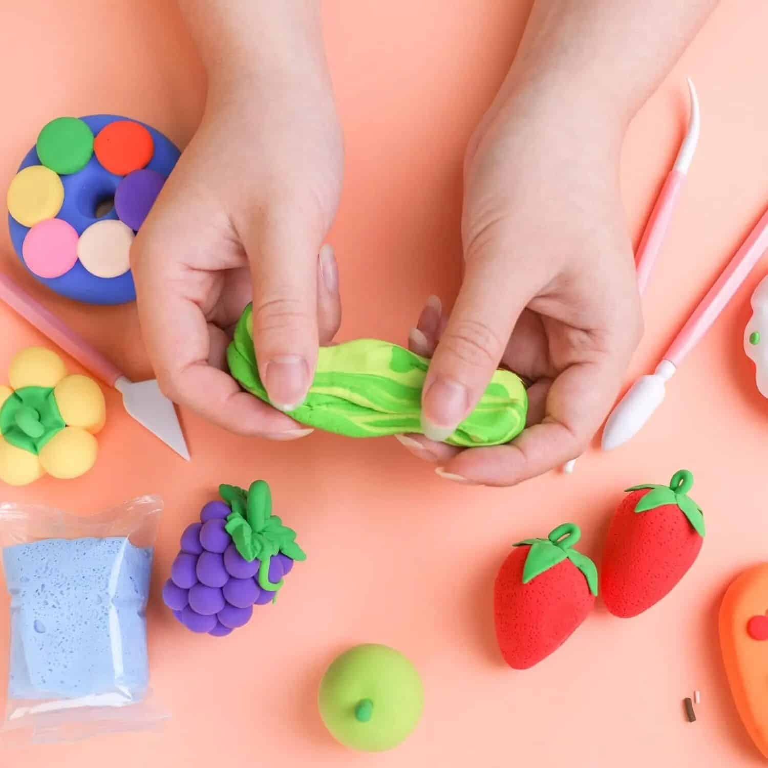 Vivid colorful kids' chew toy made of soft rubber, designed like fruits to promote oral development and sensory play for children. Perfect for teething and sensory stimulation.